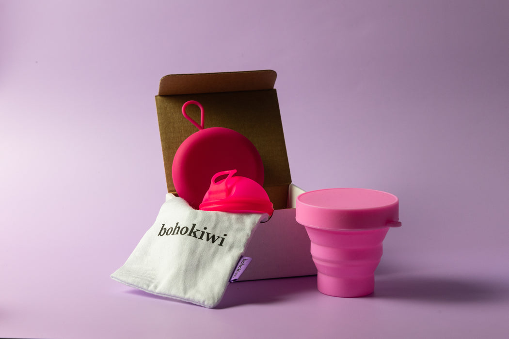 bohokiwi 月経ディスク、ディスクキャリアケース、滅菌器セット